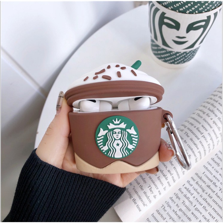 Vỏ bảo vệ bao đựng tai nghe airpod 1/2 - Jerry Case Coffee Starbucks