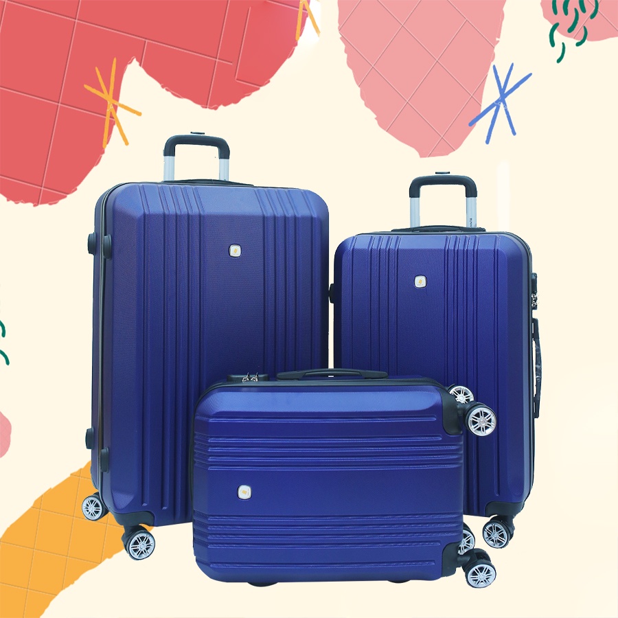 Vali du lịch nhựa, kéo, cao cấp B1108 - chống vỡ, chống trầy xước, Size 28 inch