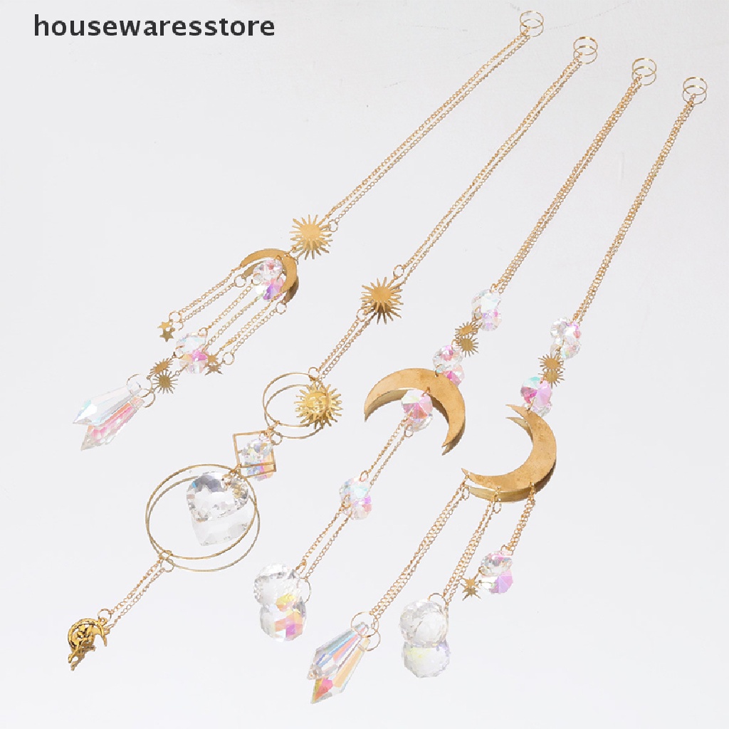 Phụ Kiện Dreamcatcher Hình Mặt Trăng / Mặt Trời / Mặt Trời / Pha Lê Độc Đáo DIY