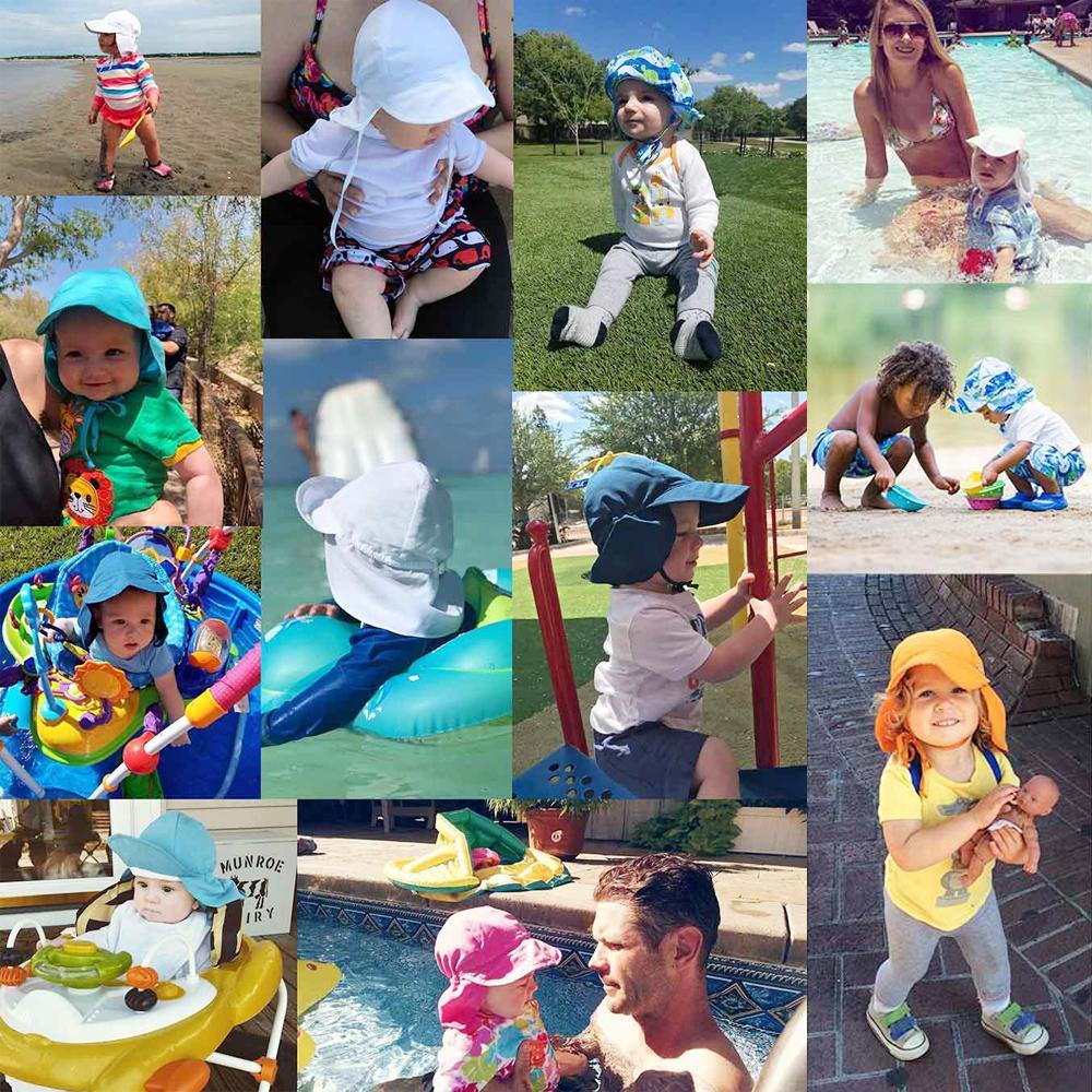 Mũ Cotton Thoáng Khí Nhanh Khô Họa Tiết Hoạt Hình Thời Trang Đi Biển Mùa Hè Cho Bé