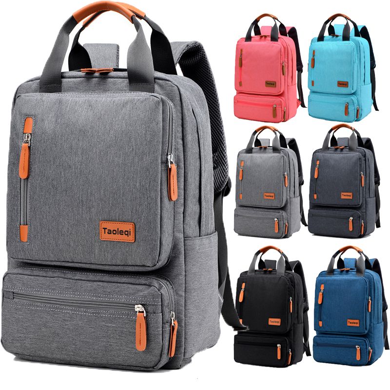 Men Women Canvas Backpack Unisex Large-capacity Schoolbag Laptop Travel Bag