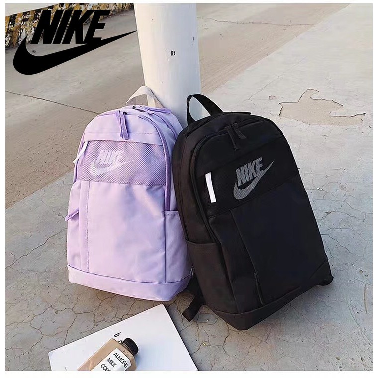 * Khuyến mãi sẵn sàng có sẵn * Ba lô vải không thấm nước có móc Nike Nhỏ nhẹ và thời trang Ins Net Red 2020 Gói màu tím