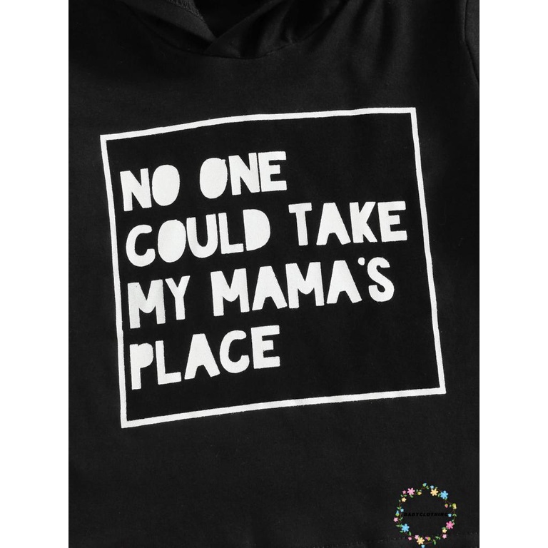 Áo Hoodie Tay Ngắn In Chữ Thời Trang Cho Bé Trai