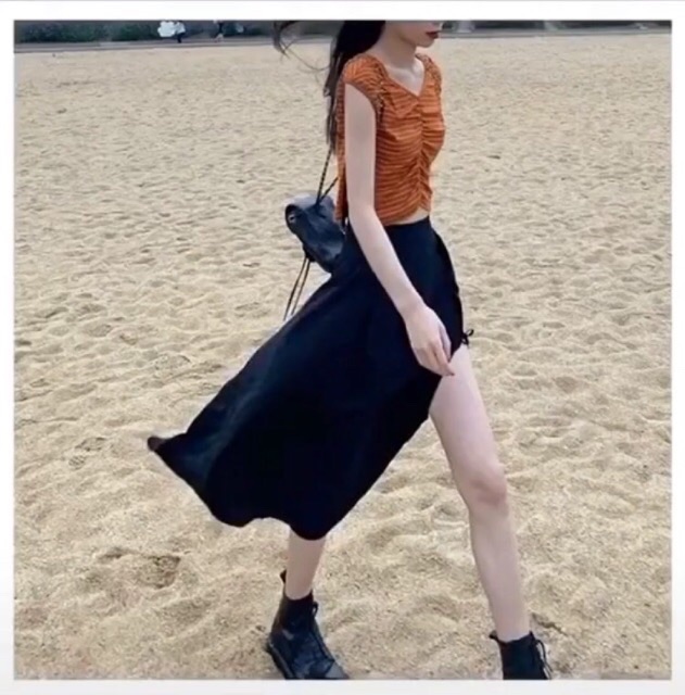 {KÈM VIDEO} CHÂN VÁY MIDI XẺ TÀ KÈM DÂY BUỘC HOT HIT | BigBuy360 - bigbuy360.vn