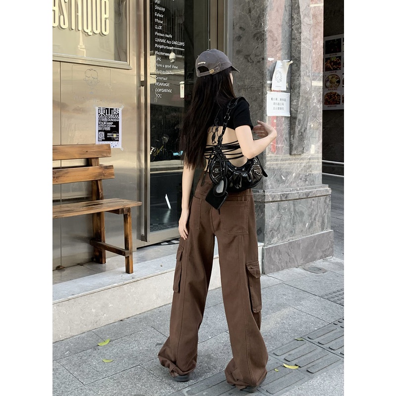 Quần Yếm Jean Lưng Cao Dáng Ôm Phong Cách Mới Dành Cho Nữ