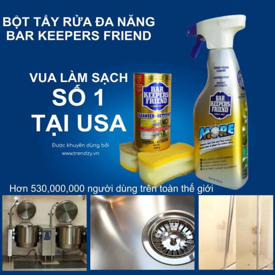 [OFFICIAL] BỘT LÀM SẠCH BKF – BỘT TẨY RỬA ĐA NĂNG BAR KEEPERS FRIEND - 100% NHẬP KHẨU USA