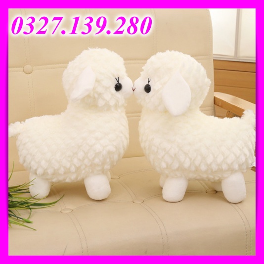[ Hàng Sẵn Giá Tốt ] Gấu Nhồi Bông Dễ Thương Cừu Nhồi Bông Lông Xù Màu Trắng Ngộ Nghĩnh Quà Tặng Cho Bé