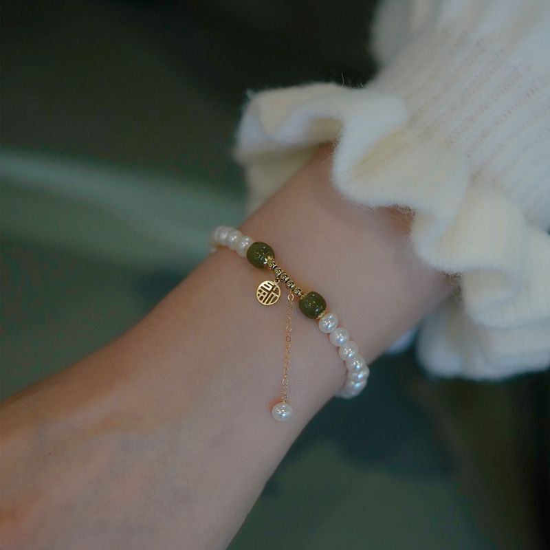 Vòng Tay Ngọc Trai Nước Ngọc Trai Tươi Mới Thời Trang Hàn Quốc Onyx