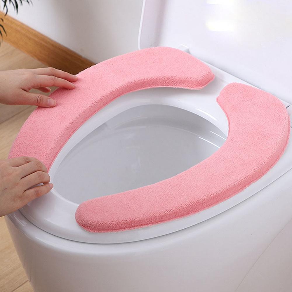 Vỏ Bọc Bệ Ngồi Toilet Bằng Vải Bông Mềm Ấm Áp Chống Thấm Nước Trang Trí Nhà Cửa