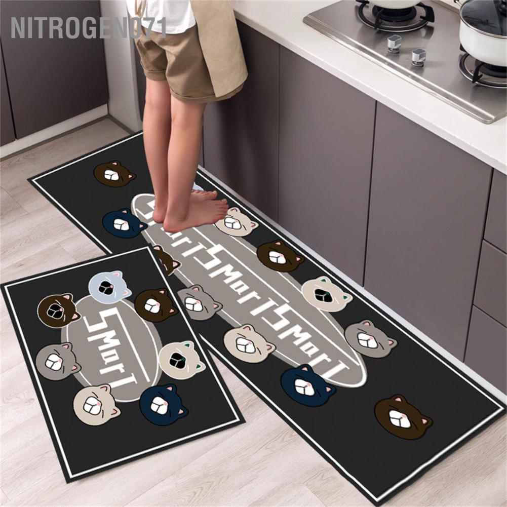 Nitrogen071Thảm Lau Chân Nhà Bếp chùi chân trải sàn SHOUSE hình thú phòng khách phòng tắm 3d chống trượt cao cấp đế cao su hút nước