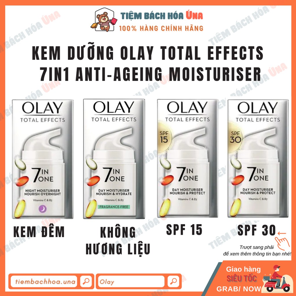 Kem dưỡng da Olay Total Effects 7 tác dụng chống lão hoá bản Anh - Made in Poland