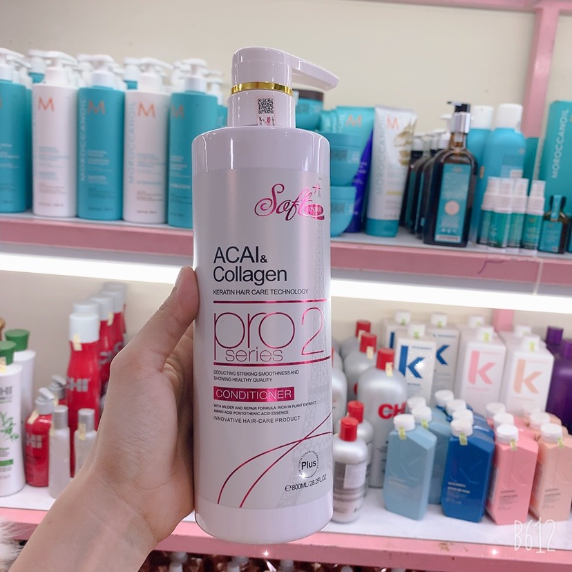 Bộ Dầu Gội Xả Collagen Argan Soft Acal Phục Hồi Chống Gàu 800ml