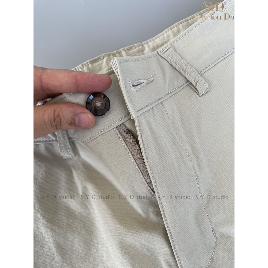 Quần Short nam CASUAL vải Kaki Wind cao cấp, trẻ trung, lịch lãm, chuẩn form - SYD