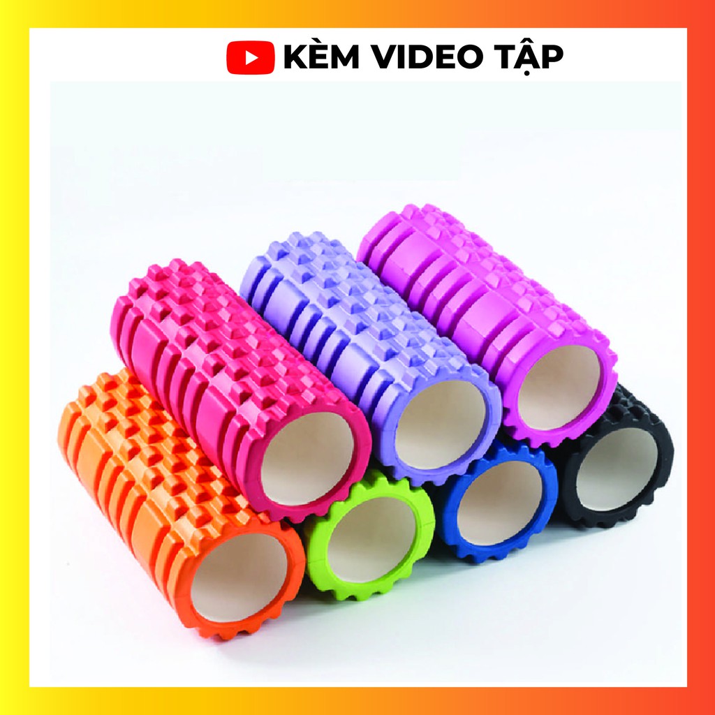 Con lăn massage tập yoga massage chân mặt lưng foam roller Power Fitness A3002