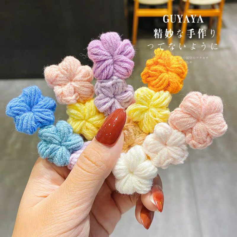 Kẹp tóc len handmade