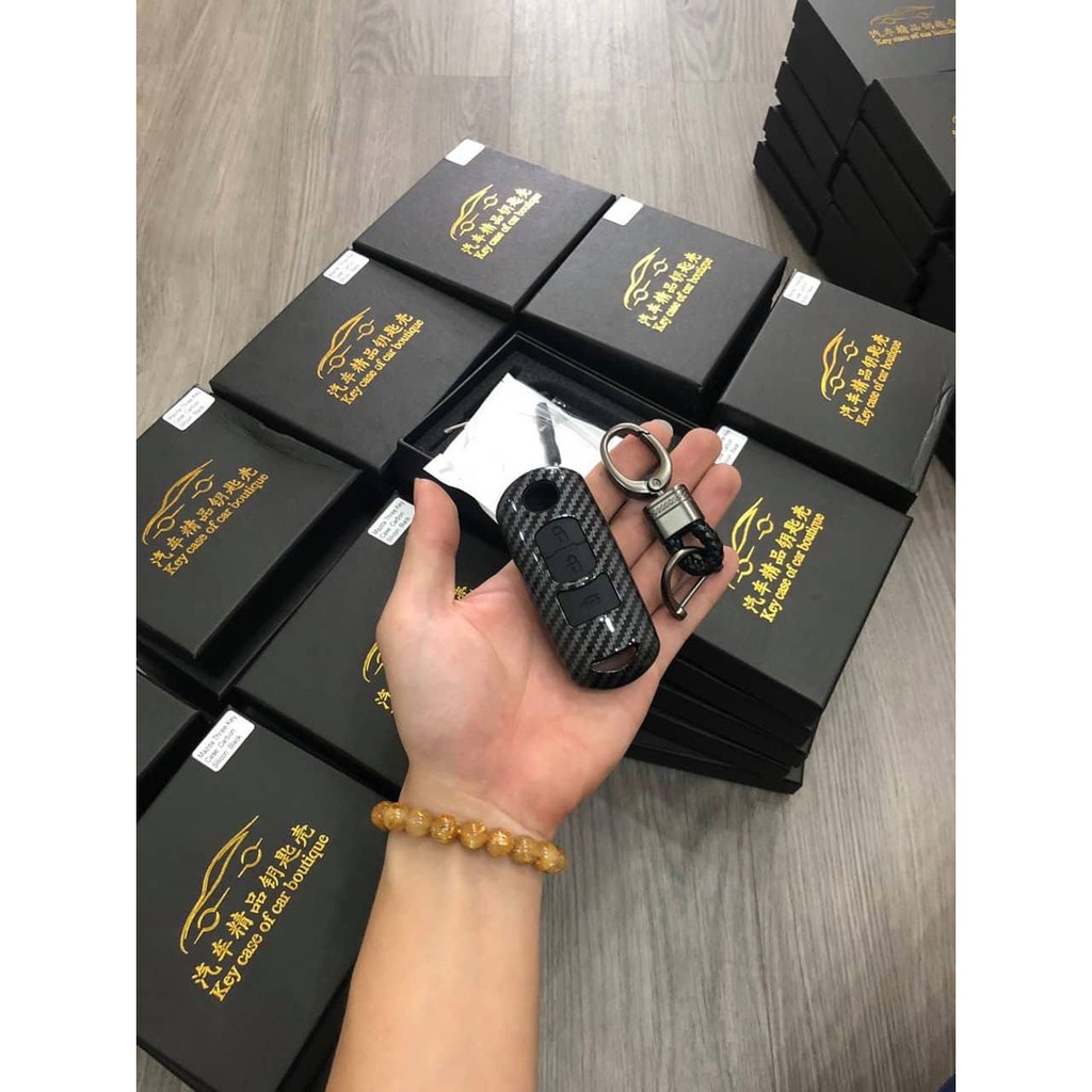Ốp chìa khóa ô tô vân carbon cao cấp dành cho full các dòng xe