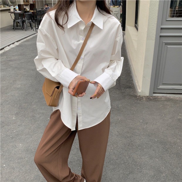 Sơ mi trắng RUBY HOUSE86, áo 2 size M và L chất thô lụa mềm, mát, dầy, mịn hàng đẹp hot hit
