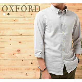 Áo Sơ Mi Nam Oxford tay dài dáng ôm màu xám ghi, ÁoSơ mi nam đẹp [Mua nhiều giảm giá]