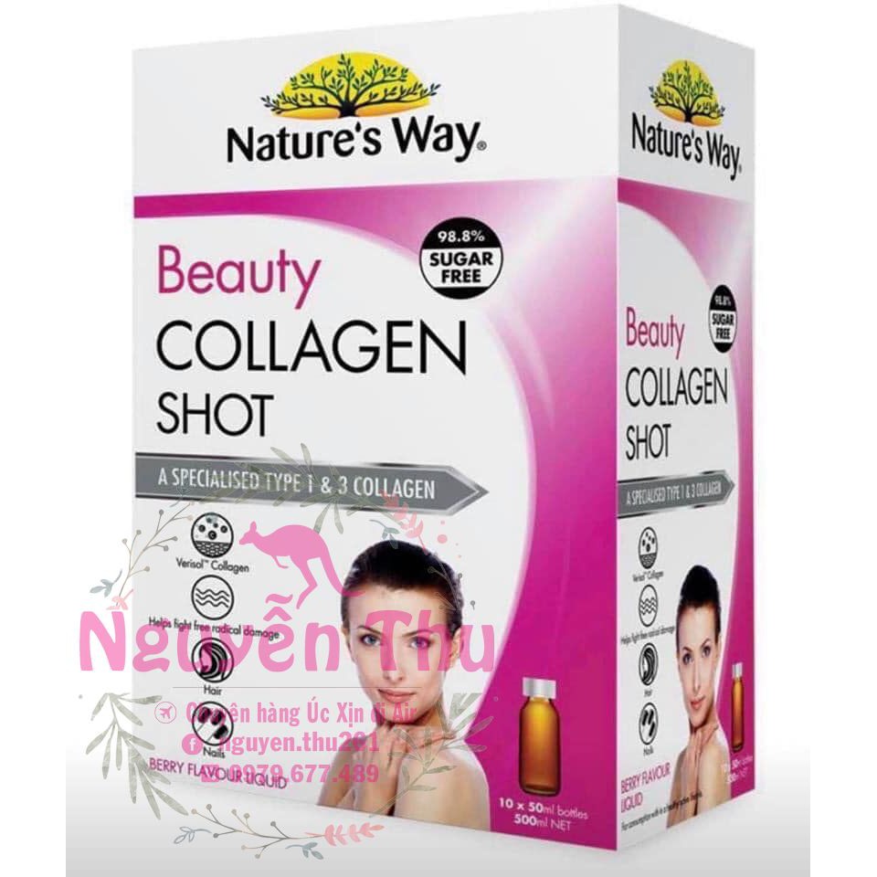 Collagen Beauty Collagen Shot Nature's way- Collagen dạng nước hộp 10 chai (500ml) | BigBuy360 - bigbuy360.vn
