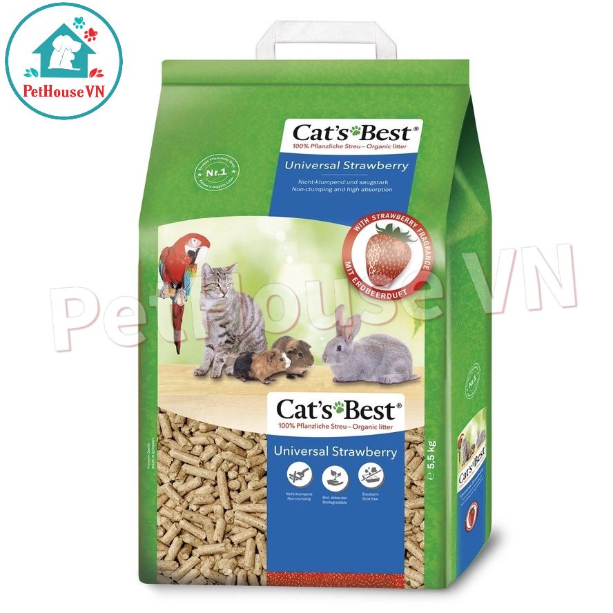 Cát Gỗ Vệ Sinh Cho Mèo Và Thú Cưng - CAT'S BEST UNIVERSAL 5.5KG  Nhập Khẩu Đức