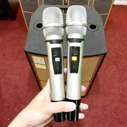 Loa kéo karaoke di động Kingbass A15, Loa thùng gỗ 4 tấc hát karaoke ngoài trời + Tặng 2 micro lọc âm giảm hú