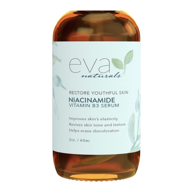 Serum Giúp Da Mịn Màng, Se Khít Lỗ Chân Lông Eva Naturals Niacinamide Vitamin B3 30ml USA