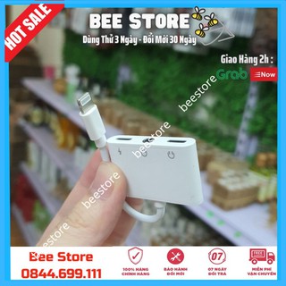 [Có Mic + Sạc Nhanh] Jack chia cổng + Cổng chuyển đổi vừa sạc vừa đeo tai nghe 2 loại chân Lighning + Chân tròn 3.5mm