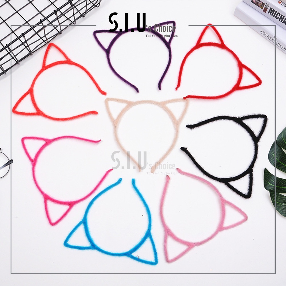 Bờm cài tóc tai mèo bằng nhung dễ thương cho nữ siuschoice - SIUSPK41