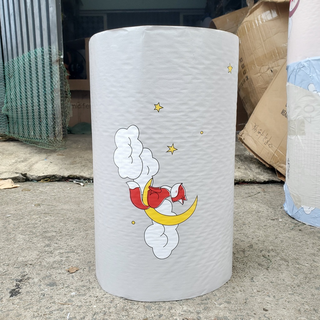 Decal giấy dán tường CÁO XÁM MỚI khổ 45cm keo sẵn