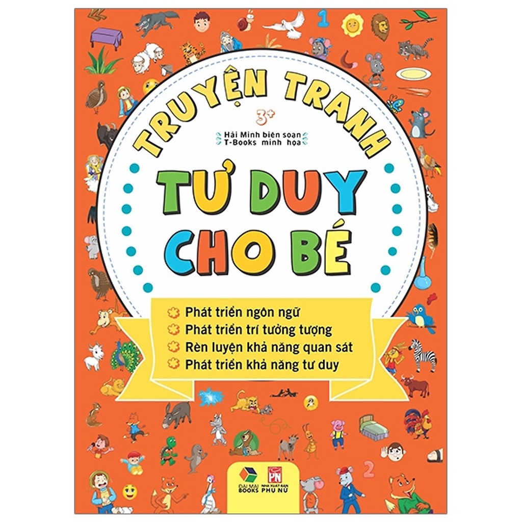 Sách - combo truyện tranh tư duy cho bé phát triển ngôn ngữ, phát triển trí tưởng tượng + đồng dao cho em