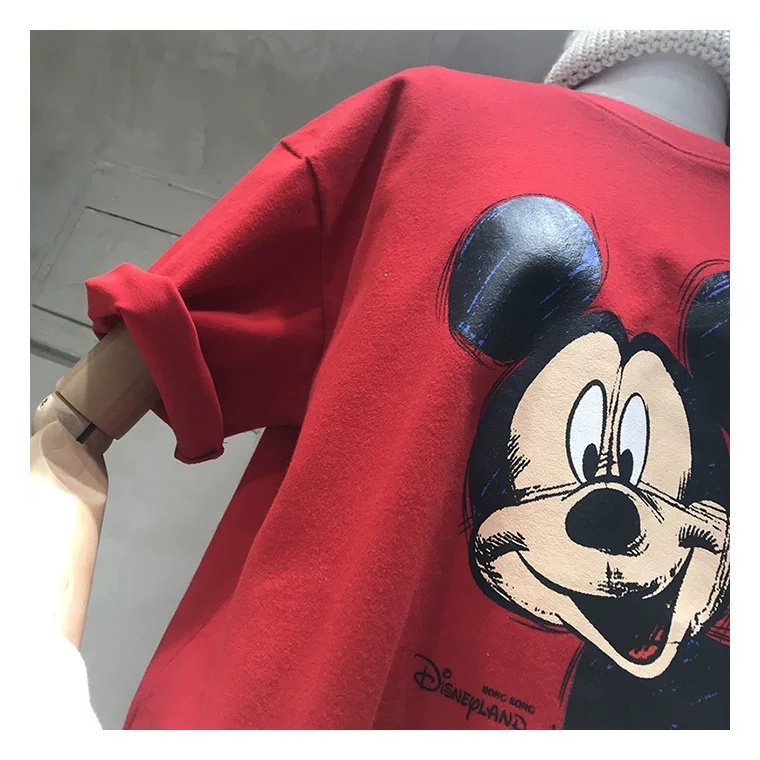 MS007 Áo thun unisex mickey PhuLinhShop, áo thun nam nữ cổ tròn hè mát