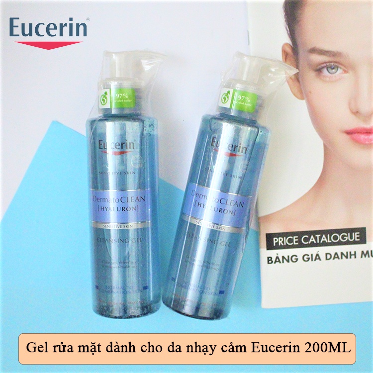 Gel rửa mặt cho da nhạy cảm Eucerin Dermato Clean Refreshing Cleansing Gel 200ml