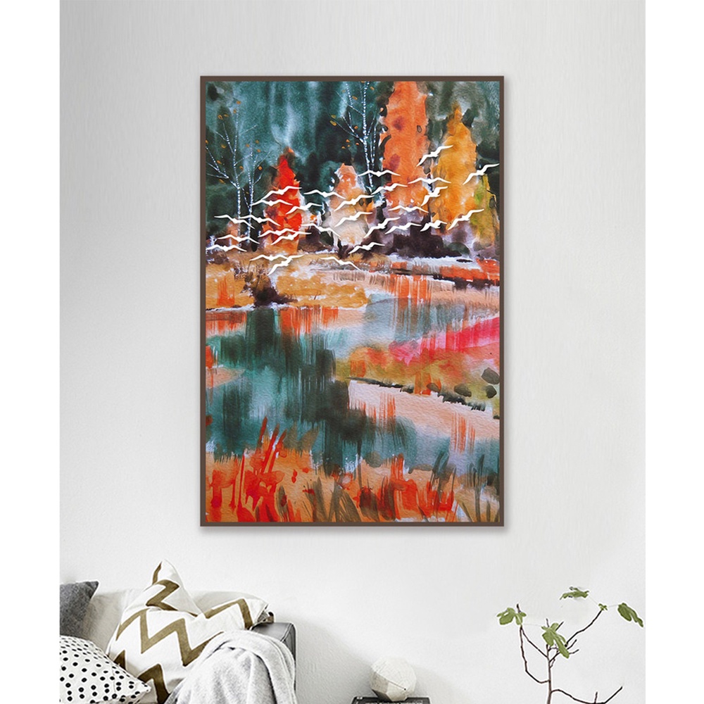 In hình ép gỗ Laminate TRANH TRỪU TƯỢNG - Mẫu 73 (1 HCN 40x60, 50x75, 60x90). In ảnh theo yêu cầu