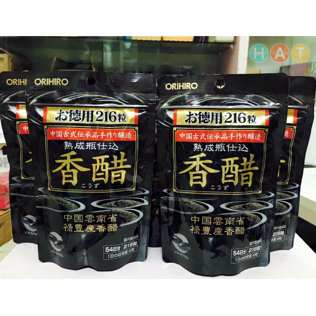 Viên ORIHIRO KOZU Capsule giấm đen Orihiro Nhật Bản túi 216 viên, Dấm đen Orihiro Nhật Bản (Date 2024)