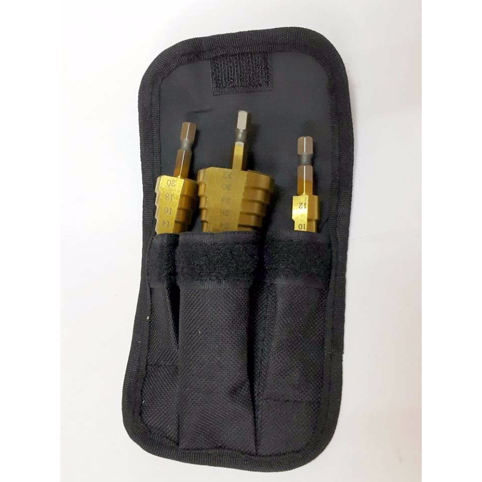 Bộ 3 mũi khoan bước titanium 4-32mm