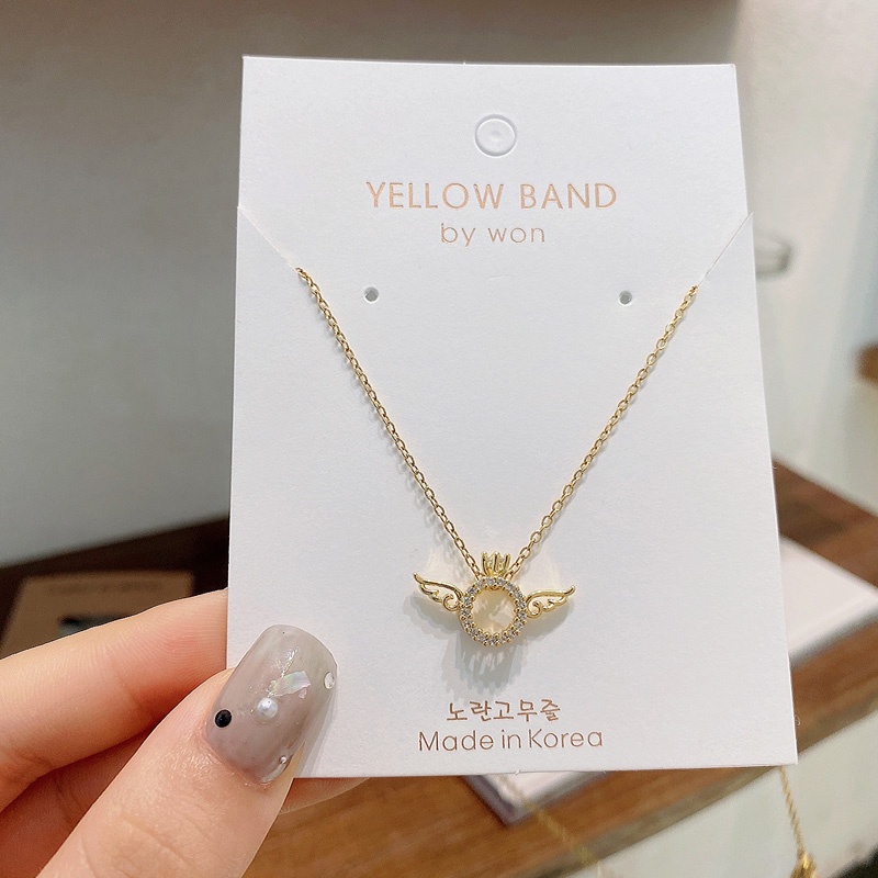 Dây chuyền titan nữ không gỉ mặt đôi cánh thiên thần phong cách thời trang nhẹ nhàng thanh lịch