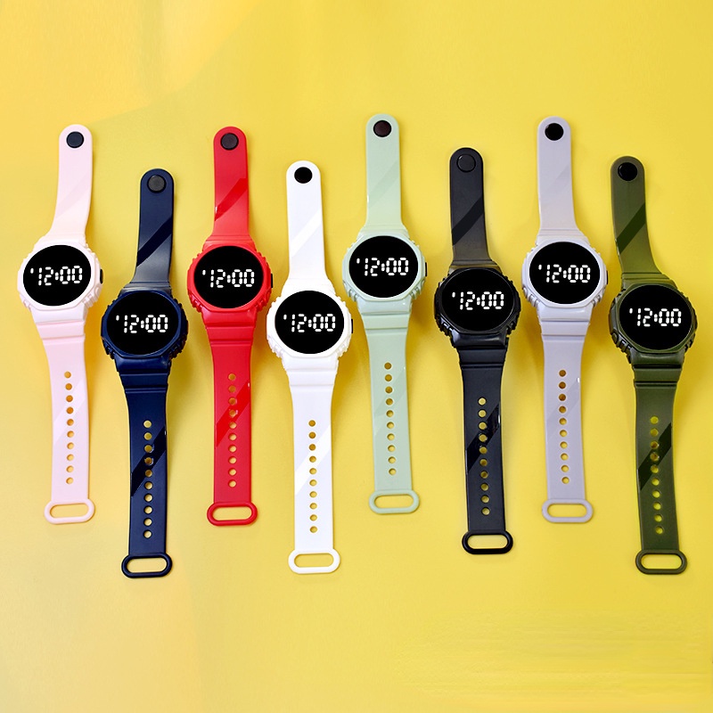 Đồng Hồ LED Điện Tử Dây Silicone Thời Trang Cho Nữ