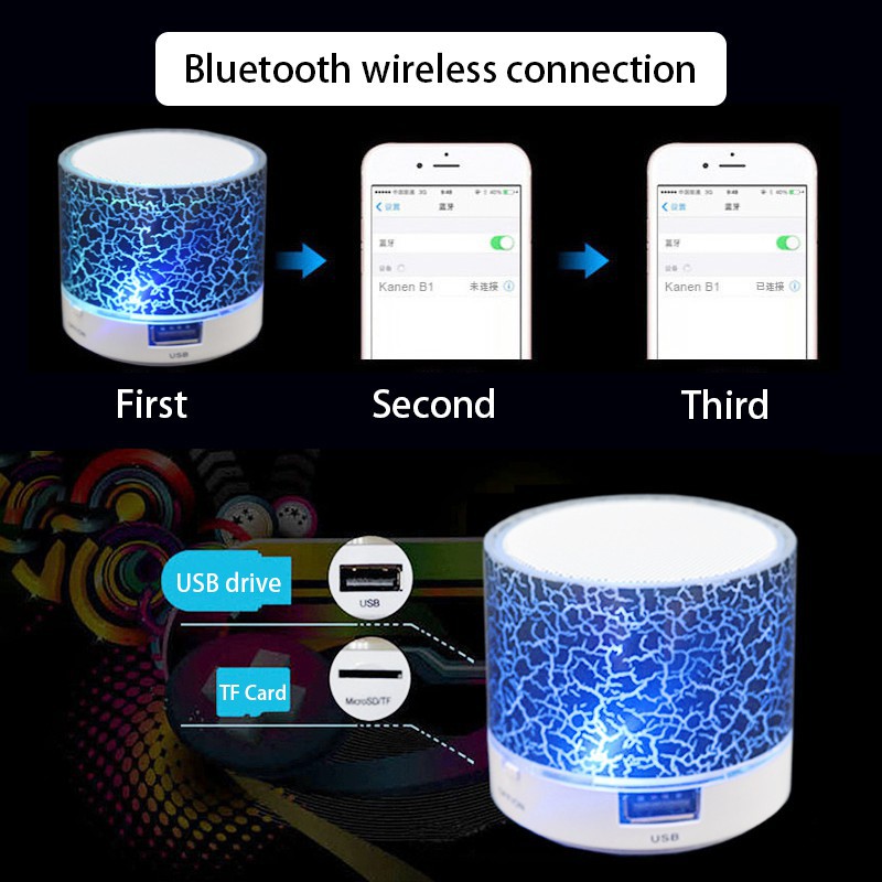 Loa Bluetooth Không Dây Mini Kiêm Đài Fm Hỗ Trợ Nghe Nhạc
