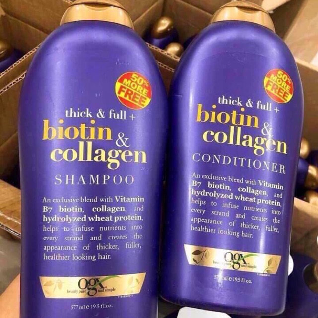 Bộ gội xả biotin colagen dung tích 577ml x2