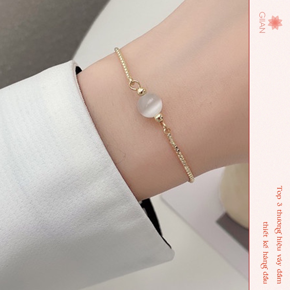Vòng tay mạ vàng đính hạt, có thể điều chỉnh kích thước - GIIAN - PK-VT-01