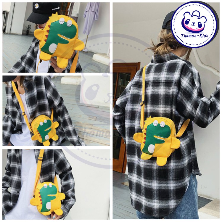 [THOMAS KIDS] Dễ thương cho bé Túi hợp thời trang Địu thời trang Khủng long Bé gái Bé gái Túi thường Beg Phụ kiện cho bé