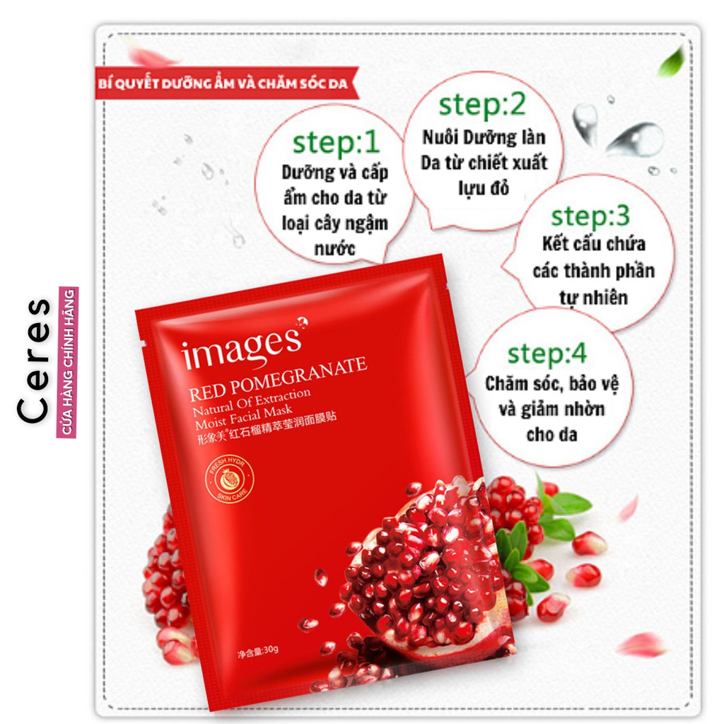 Mặt Nạ Giấy 💖𝑭𝒓𝒆𝒆𝒔𝒉𝒊𝒑💖 Mask Lựu Đỏ Images Dưỡng Ẩm Sáng Da | BigBuy360 - bigbuy360.vn