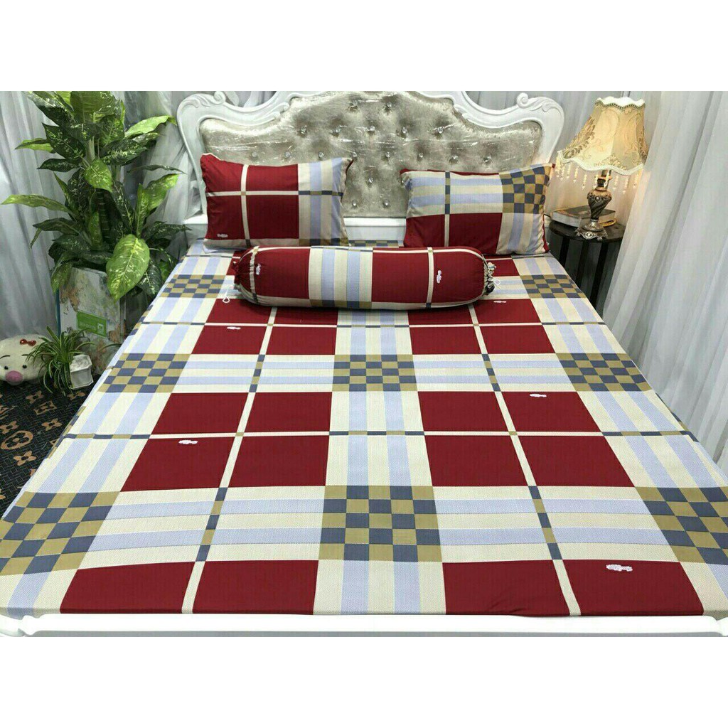 Bộ Drap Thun Hàn Quốc Mát Lạnh { 4 món }