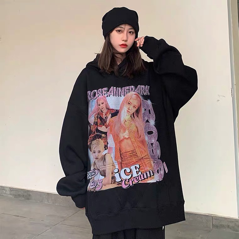 <M-2XL> ÁO HOODIE FORM RỘNG HÌNH ROSÉ SIÊU XINH - ORDER 10 NGÀY | BigBuy360 - bigbuy360.vn
