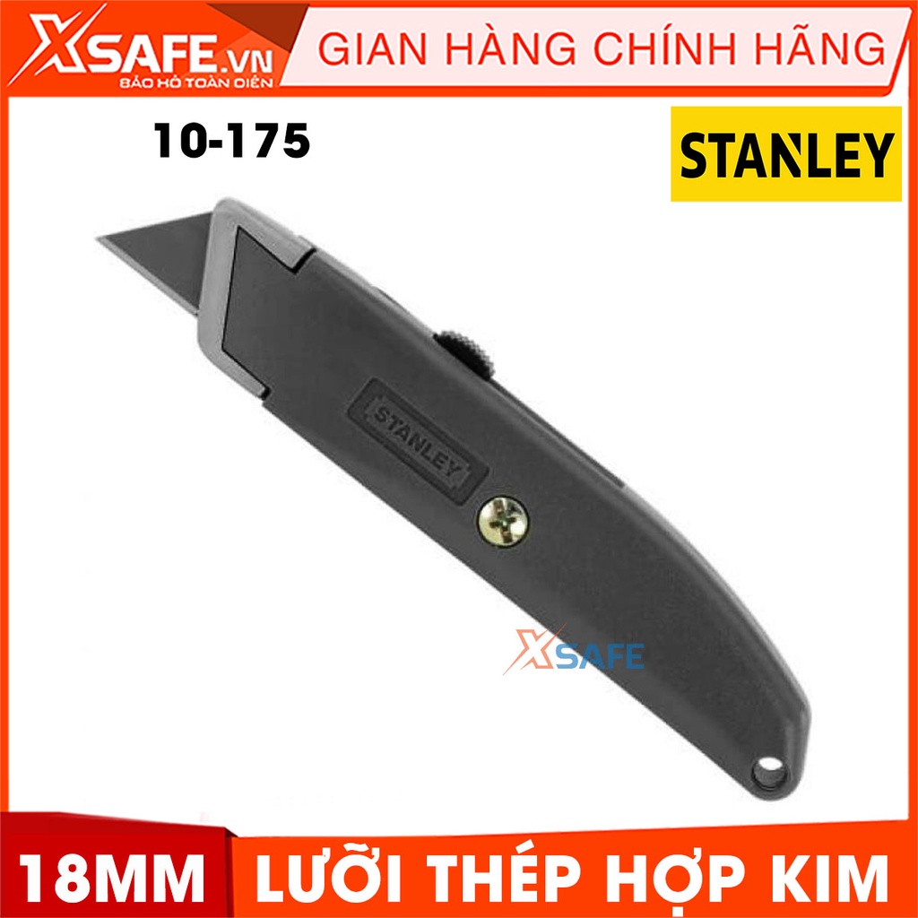 Dao rọc cáp STANLEY 10-175 18x156mm, lưỡi dao hợp kim thép Dao rọc Stanley nhỏ gọn, vừa tay, khóa chốt dao