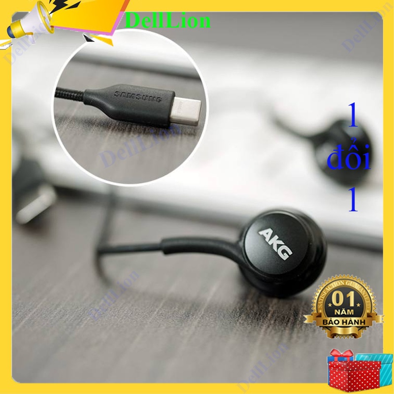 Tai Nghe SamSung Chân Dẹt Type C Galaxy Note 10+ Có Dây Âm Thanh Sống Động Màu Đen + 4