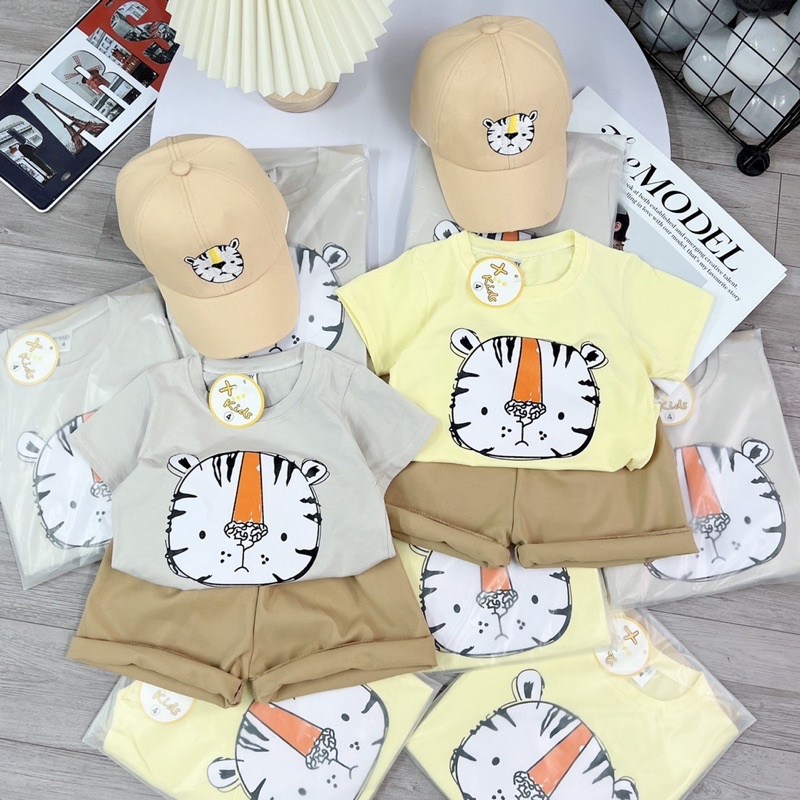 Bộ hổ siêu phẩm kèm mũ cực đẹp cho bé trai