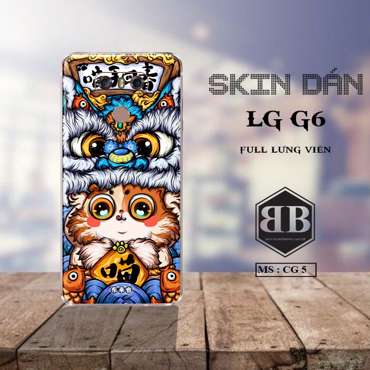 Bộ Skin Dán LG G6 dán full lưng viền dùng thay hoàn toàn ốp lưng điện thoại đẹp lung linh