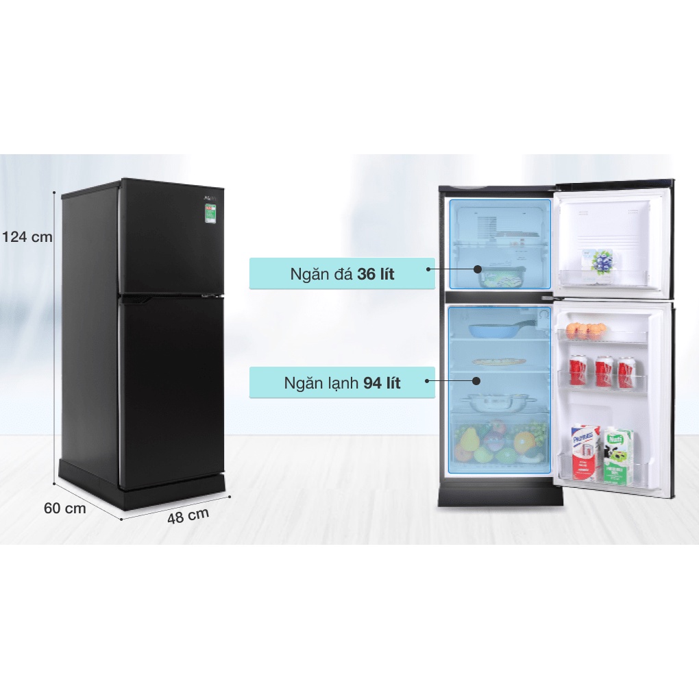 Tủ lạnh Aqua  inverter AQR-T150FA.BS 2 cánh 150L Điện Máy Hải Đăng HN