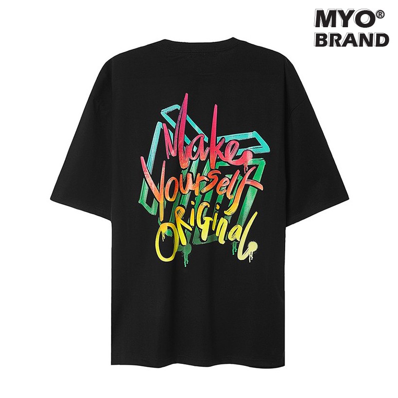 Áo Thun Nam Hàng Hiệu MYO Vải Cotton In Hình Multi-Color